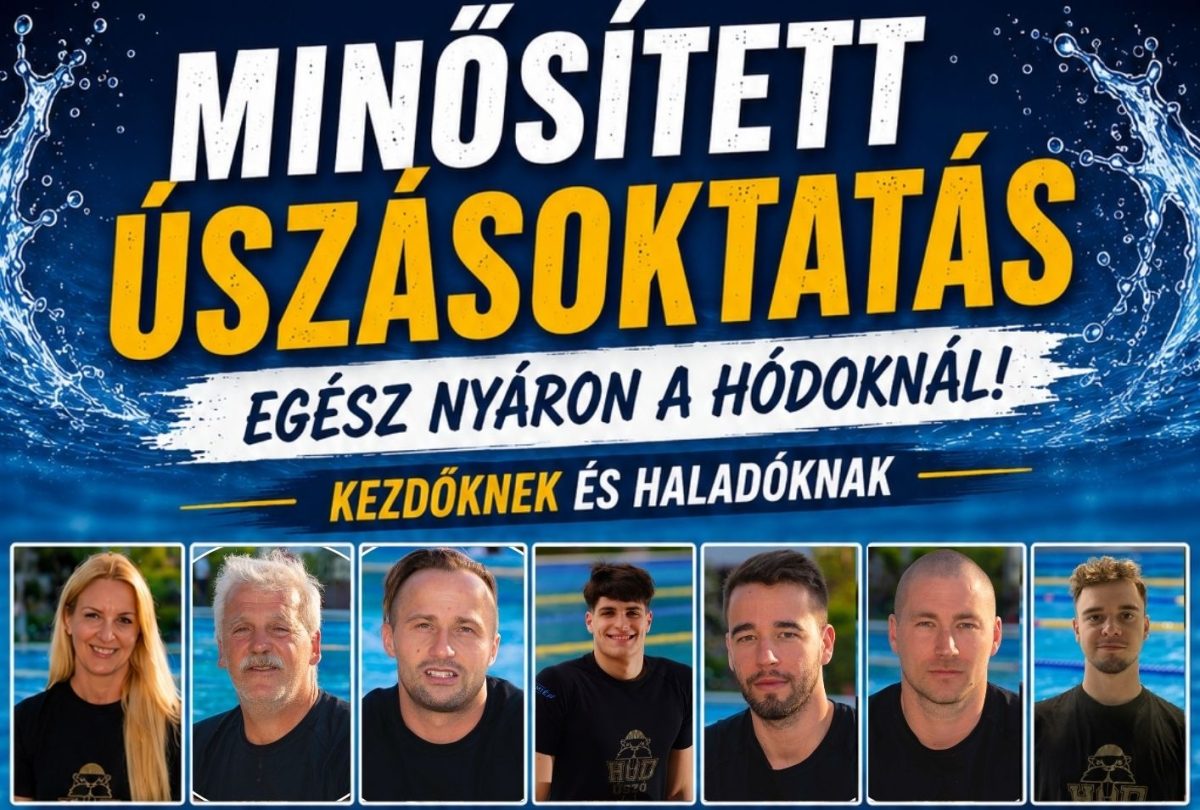 Minősített úszásoktatás indul a Hód Úszó SE-nél – várjuk a gyermekeket egész nyáron